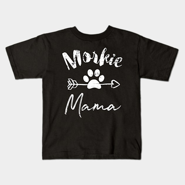 Morkie Mama Kids T-Shirt by RW